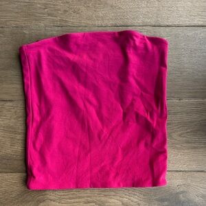 Babaton Fuchsia Strapless Crop Top